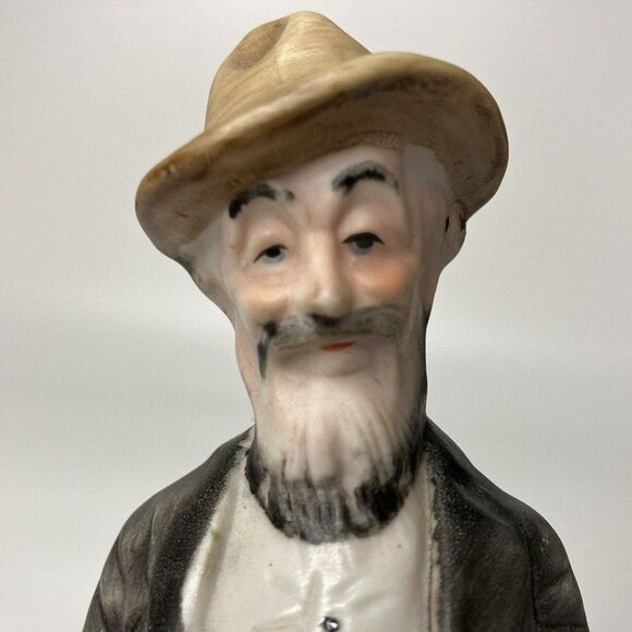 Flambro Porcelain Figurines Elderly Couple Reading Old Man Woman Seated Cards - Picture 5 of 11